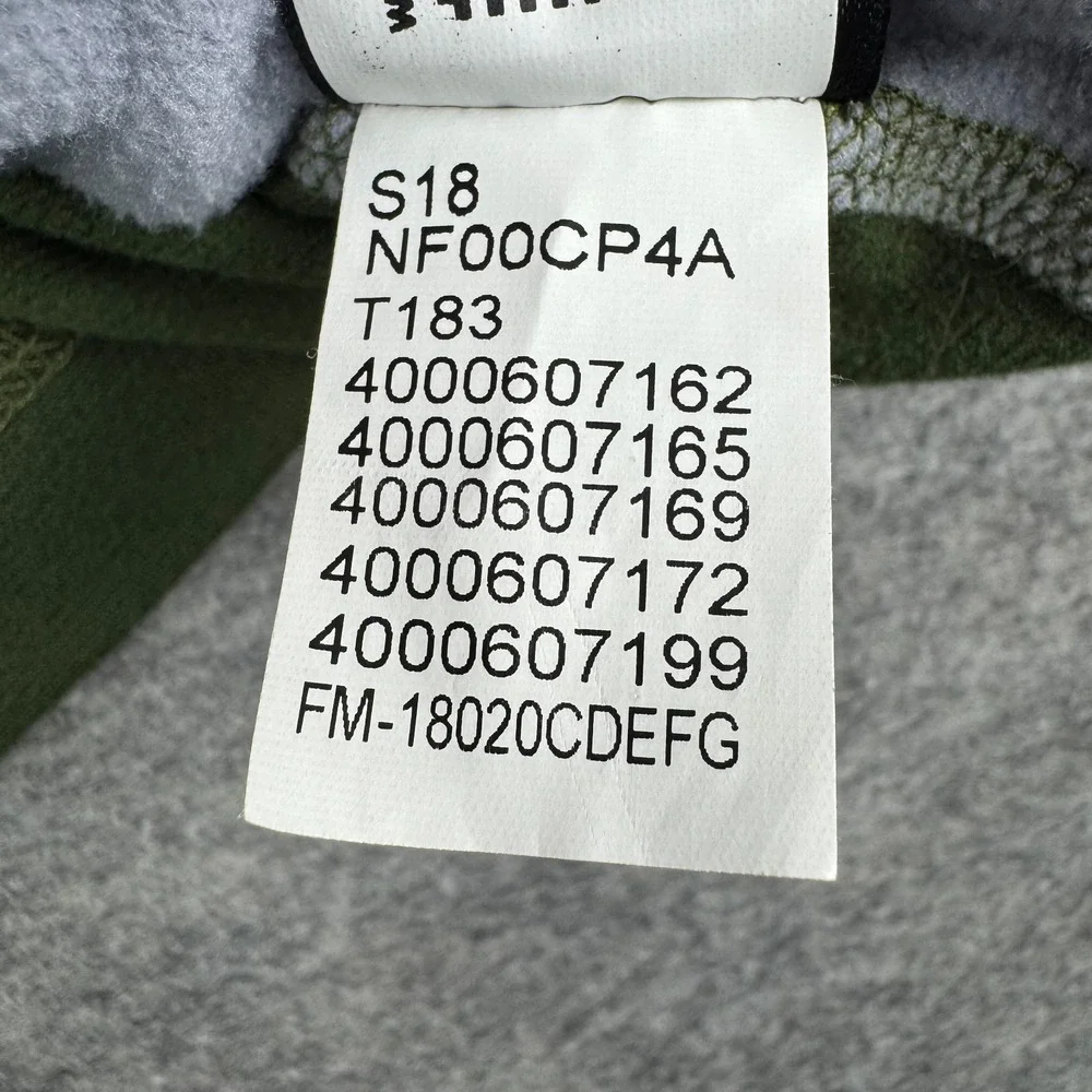 The North Face 1/4 Zip Fleece Pullover Polyester Green Mens Large L